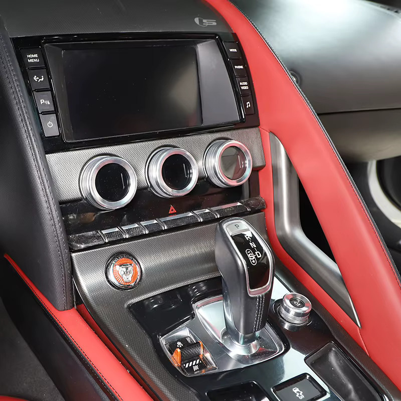 Suetlcoity Aluminium Legierung Klimaanlage Schalter Ring Abdeckung für Jaguar F-TYPE 2013-2025 in Rot - Bild 4