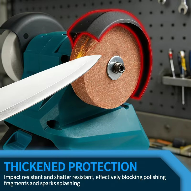 Makita 18V Akku-Tischschleifer mit Doppel-Schleifscheiben für Metall, Steinpolieren und Messerschärfen - Bild 6