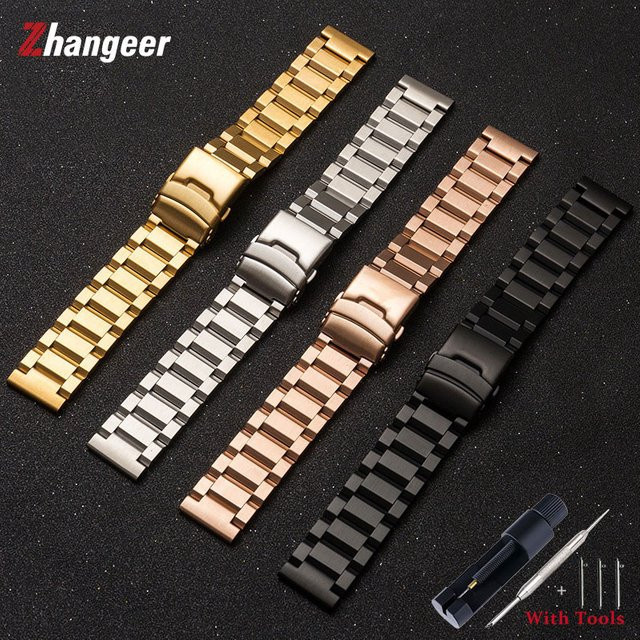 Zhangeer Uhrenarmband Edelstahl, Schnellverschluss, Unisex - Bild 1