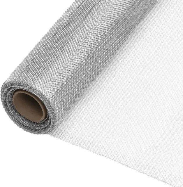 vidaXL Fliegengitter aus Aluminium in Silber, Breite: 80 cm, Länge: 1000 cm - Bild 1