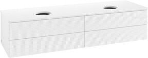 V&B Waschtischunterschrank Antao mit Frontstruktur in Weiß, B: 160 cm, T: 50 cm - Bild 1
