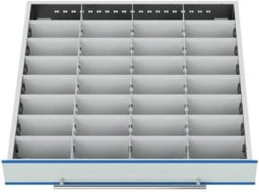 Bedrunka+Hirth Metallunterteilung in Weiß mit 32 Fächern, Breite: 70 cm - Bild 1