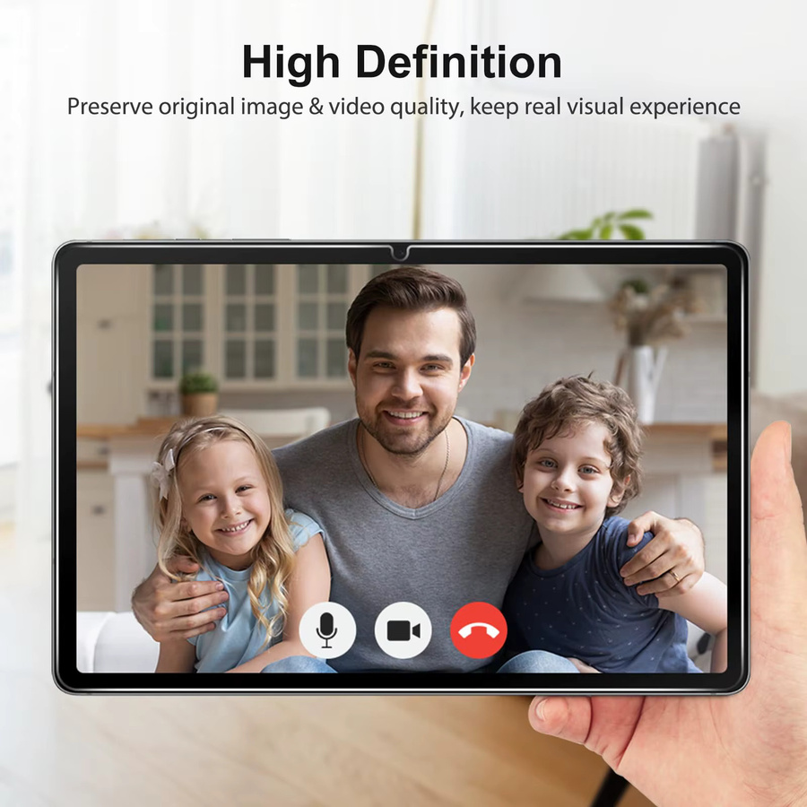 3er-Pack Displayschutzfolie aus gehärtetem Glas für Samsung Galaxy Tab A9+, transparent - Bild 4