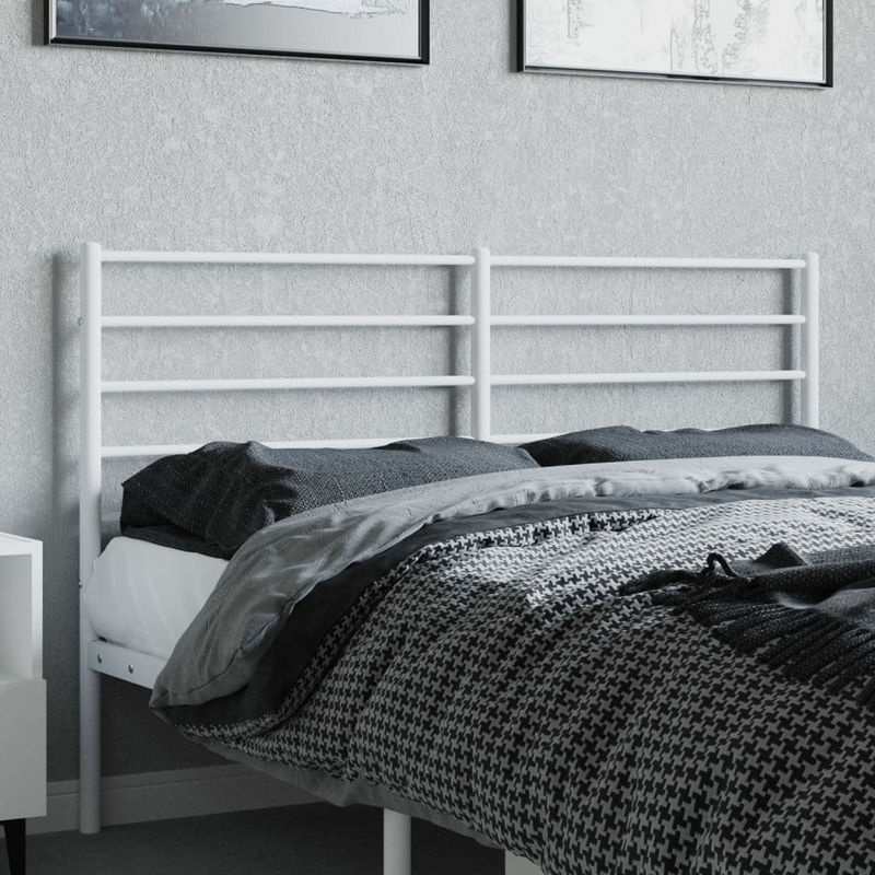 Vidaxl Metall-Kopfteil in Weiß im klassischen und minimalistischen Design mit einer Breite von 160 cm - Bild 2