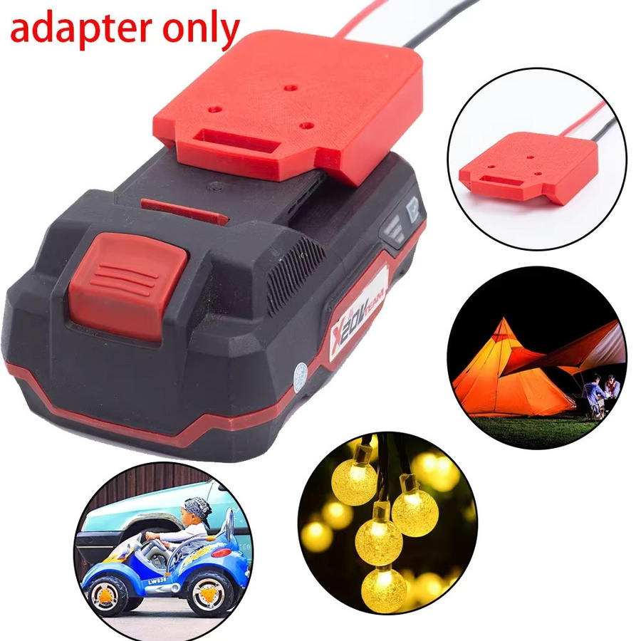 Power Wheel Batterie-DIY-Adapter für Parkside X20V Team Lithium-Akkus mit 14 AWG Kabel in Rot - Bild 2