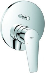 Grohe BauEdge UP Fertigmontageset Wannen-Einhebelmischer mit schwenkbarem Auslauf, Chrom - Bild 1