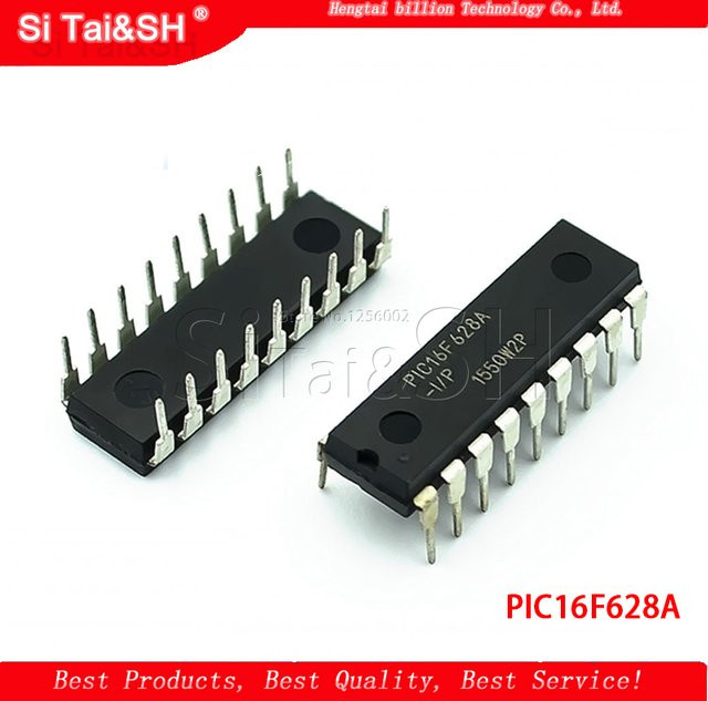 Microchip PIC16F628A-I/P Mikrocontroller in Schwarz (DIP18) - Bild 1