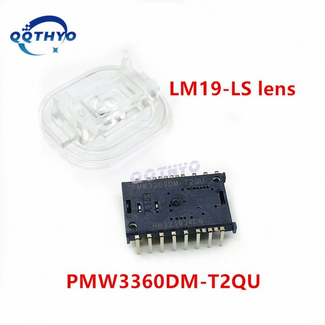PMW3360DM-T2QU + LM19-LSI DIP-16 Optischer Maussensor mit Objektiv in Schwarz - Bild 1