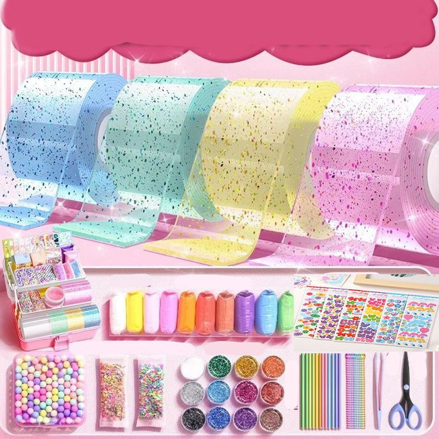 Nano Kleber DIY Blow Bubble Nano Tape als doppelseitiges Klebeband für Bastelarbeiten und Spielzeug, Mehrfarbig - Bild 1