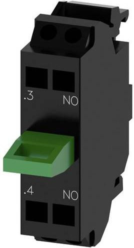 Siemens Kontaktmodul 3SU1400-2AA10-3LA0 in Schwarz aus Kunststoff für 500V DC/AC - Bild 1