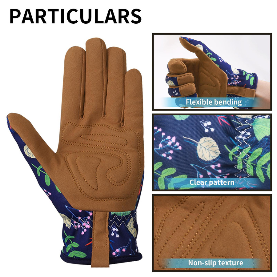 Yiran Gartenarbeitshandschuhe aus Mikrofaserleder für professionelles Unkrautjäten und Pflanzenbeschneiden, 1 Paar - Bild 2