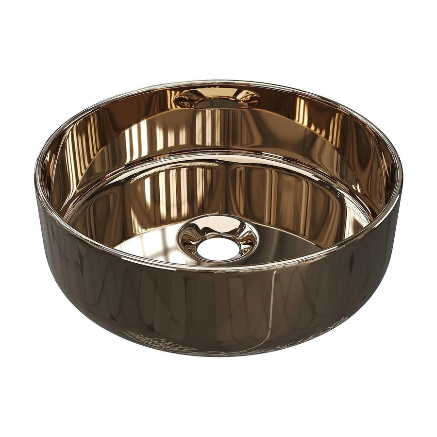 Vente-unique Aufsatzwaschbecken Kanelle in Bronzefarben, Durchmesser: 36 cm - Bild 2