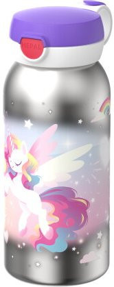 Mepal Campus Edelstahl Trinkflasche mit Klappdeckel Unicorn Glow Multicolour 600 ml - Bild 1