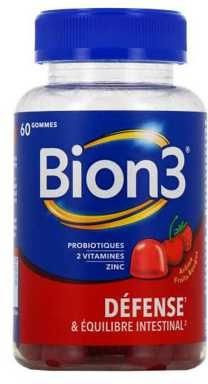 Bion 3 Energie Rote Fruchtgeschmack vegetarisch Gummibärchen 60 g - Bild 1