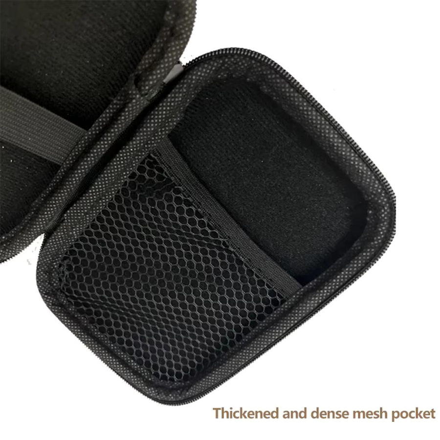 Tragbare EVA Aufbewahrungstasche mit Reißverschluss in Schwarz für Handy-Ladegeräte, mobile Festplatten, USB-Sticks und Datenkabel - Bild 4