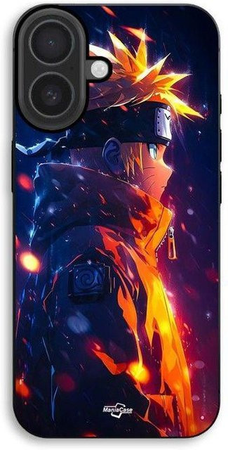 MANIACASE Handyhülle für iPhone 17 aus Silikon TPU mit Naruto Uzumaki Motiv in Schwarz und Multicolour - Bild 1