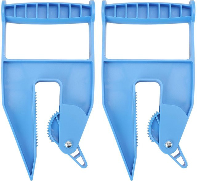 2er-Set OutsideWorld Ergonomischer Mattenzieher aus Kunststoff für Stallmatten und Gymnastikmatten in Grau und Blau - Bild 1