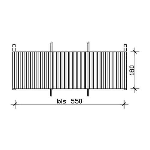 Skan Holz Carport Rückwand Deckelschalung aus Fichte in Schiefergrau, Breite: 550 cm, Höhe: 180 cm - Bild 2