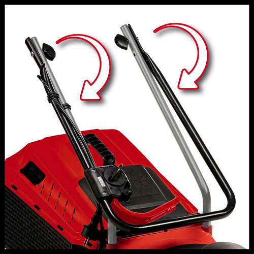 Einhell Elektro-Rasenmäher GC-EM 1032 in Rot mit 32 cm Schnittbreite und 30 l Grasfangbox - Bild 3
