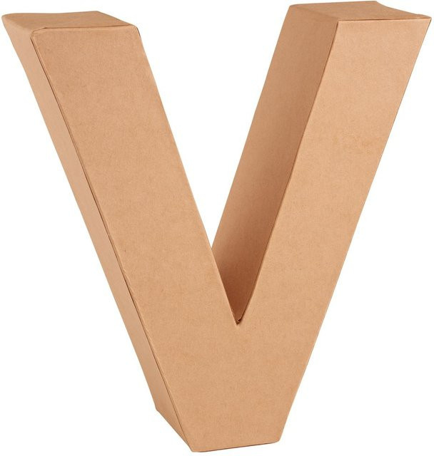KNORR prandell Papp-Buchstabe V in Braun für Tischdekoration - Bild 1