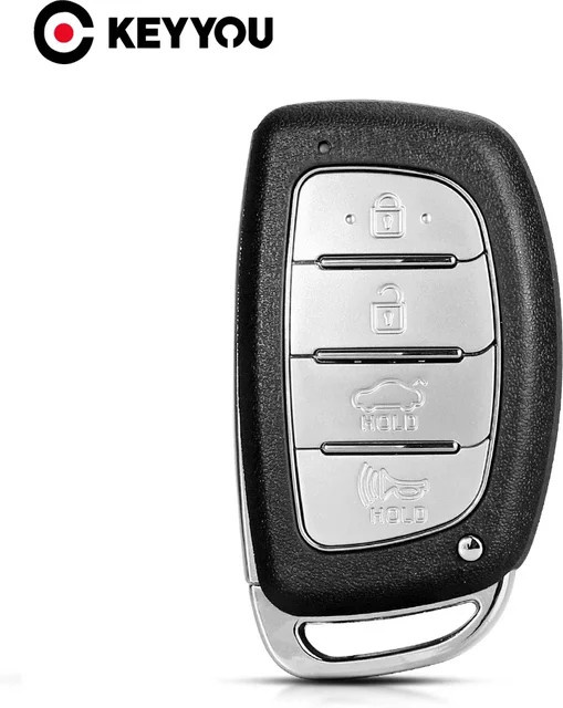 Keyyou Remote Auto Schlüssel Shell für Hyundai Tucson Elantra Sonate 2018, 4 Tasten Flip Folding Case, Schwarz - Bild 1