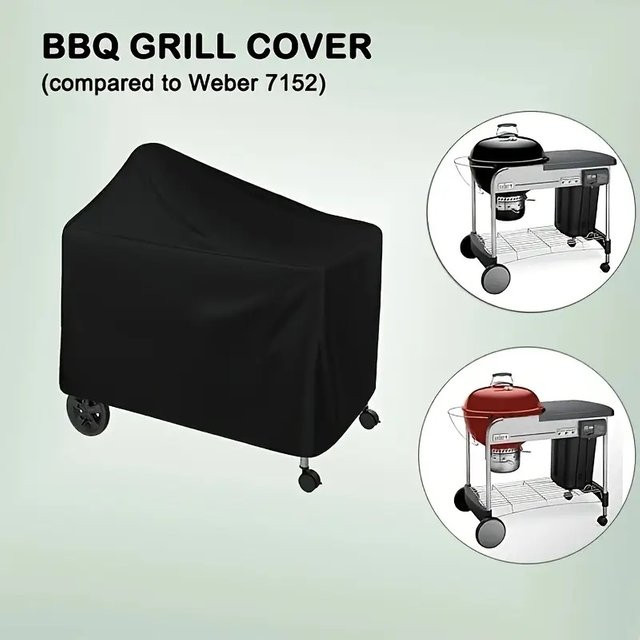 Weber Performer Deluxe 22" Grillabdeckung in Schwarz mit UV- und Regenschutz - Bild 1