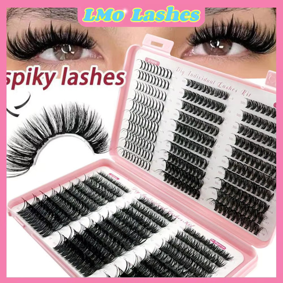 LMo Wimperncluster-Set, 6 Styles, 10–20 mm, D-Curly Volume, Black, Unisex - Bild 4