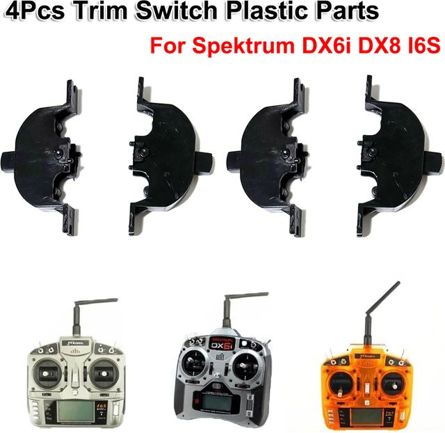 Spektrum DX6i Sender Trim Schalter Panel PCB Board Kunststoff Teile in Schwarz für OrangeRX ORX T-SIX Storm i6S RC Radio - Bild 1