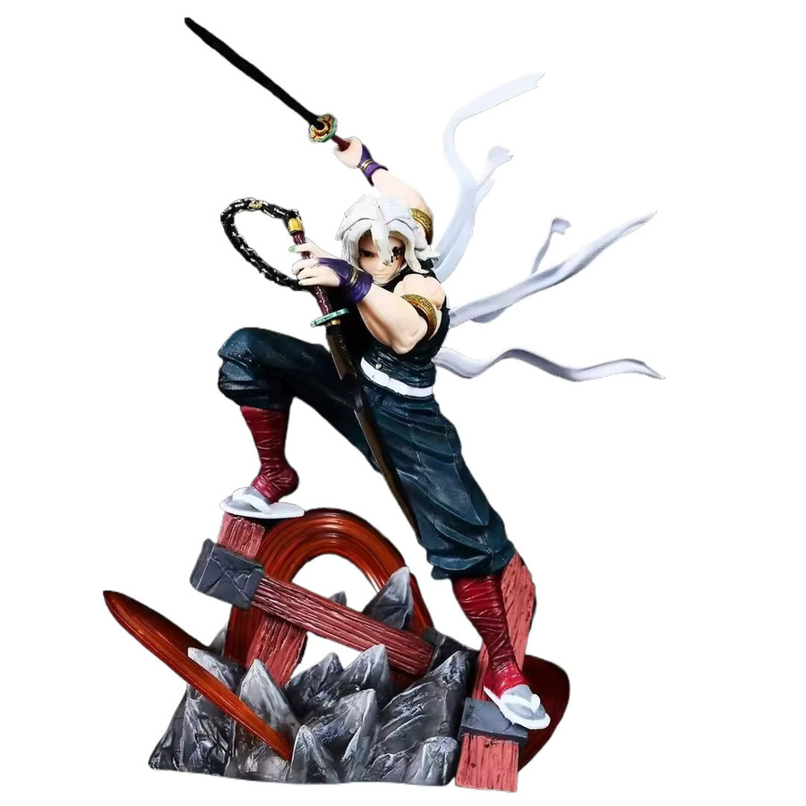 Bandai Demon Slayer Tengen Uzui Sound Hashira Anime-Figur Kampfszenen-Modell Statue, Höhe: 27 cm - Bild 2