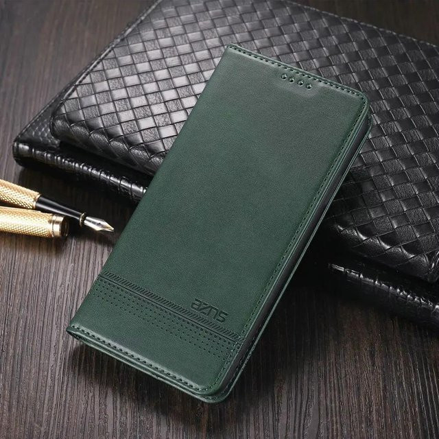 Xiaomi Redmi Note 15 PRO PLUS 5G Luxus Lederhülle Retro Brieftasche Buch Flip mit Magnetischer Vollabdeckung in Grün - Bild 1