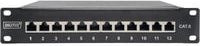 Digitus DN-91612S Netzwerk-Patchpanel 12 Port CAT 6 Schwarz RAL 9005 10 Zoll 1 HE - Bild 1