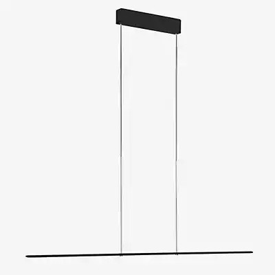 Baltensweiler Let D LED Pendelleuchte in Schwarz eloxiert, Höhe: 140 cm, Warmweiß 2.700 K - Bild 1