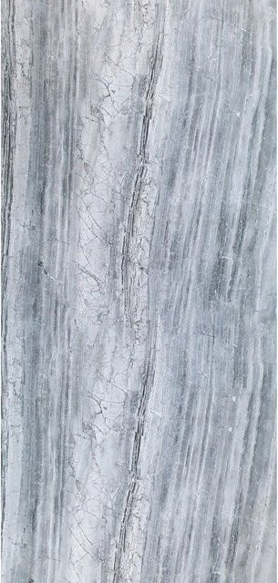Aluverbund24 PVC Wandpaneele Duschrückwand und Küchenrückwand in Titan Grey Hochglanz mit Steinoptik, B: 122 cm, H: 244 cm - Bild 1