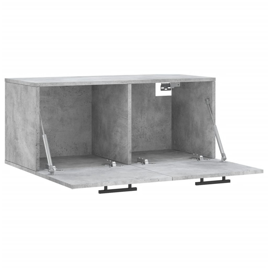 vidaXL Wandschrank aus Holzwerkstoff in Betongrau, B/T/H: 80 x 35 x 35 cm - Bild 2
