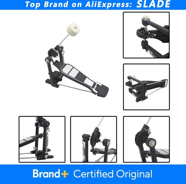 SLADE Bass Drum Pedal mit Single Chain Drive in Schwarz - Bild 1