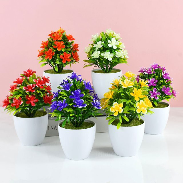 Künstliche Bonsai Topfpflanze von ZQNYCY in Multicolor als Tischdekoration - Bild 1