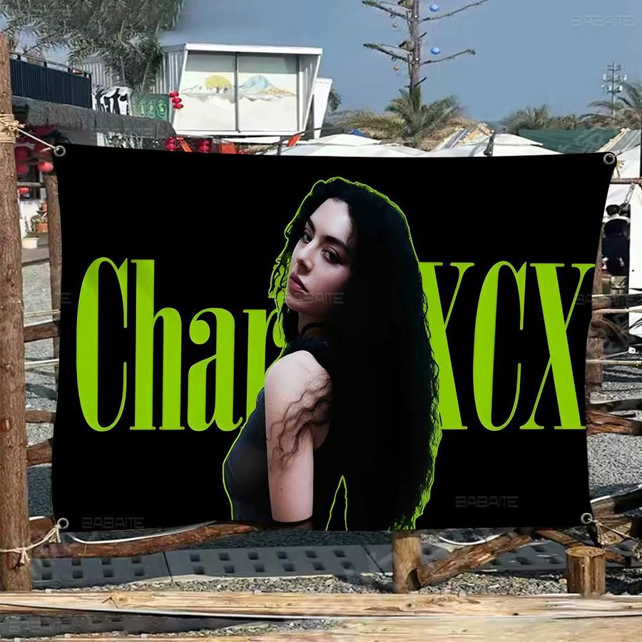Potdemiel Charli XCX Brat DIY Wandflagge als Deko-Banner für Wohnzimmer und Wohnheim - Bild 4