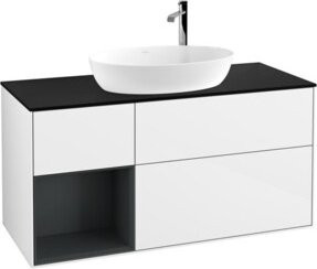 V&B Waschtischunterschrank Finion mit Wandbeleuchtung, Farbe Weiß lackiert, B/T/H: 120 x 50,1 x 60,3 cm - Bild 1