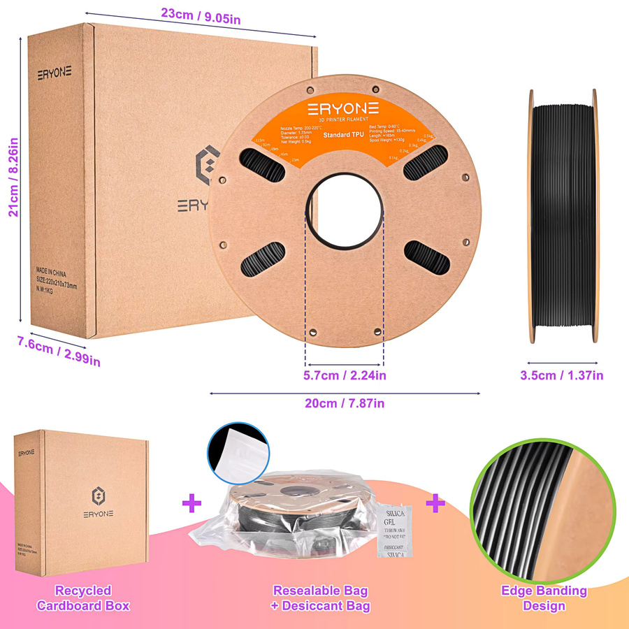 Eryone TPU Premium Filament für FDM 3D-Druck, 500 g - Bild 3