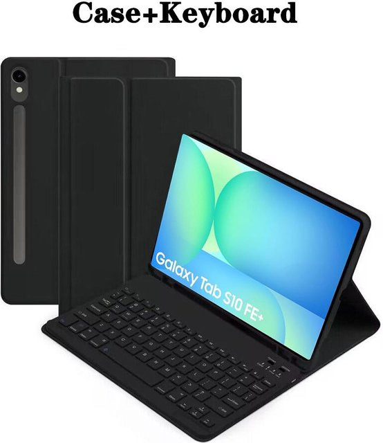Samsung Galaxy Tab S10 FE Plus 13,1 Zoll Hülle mit abnehmbarer Tastaturabdeckung in Schwarz - Bild 1