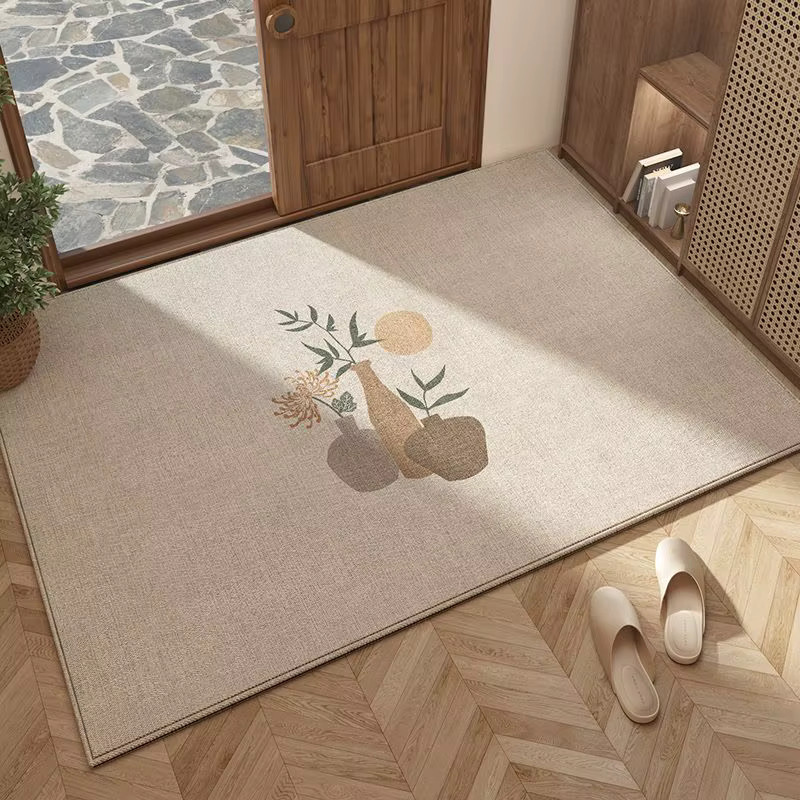 VIKAMA Fußmatte beige, rutschfester Eingangstteppich mit Natur-Design, B/T: 60 x 40 cm - Bild 1