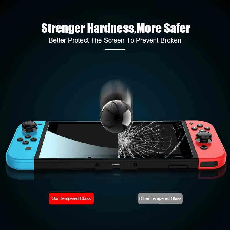 Ultra HD Displayschutzfolie aus gehärtetem Glas für Nintendo Switch OLED und Nintendo Switch Lite, transparent - Bild 5