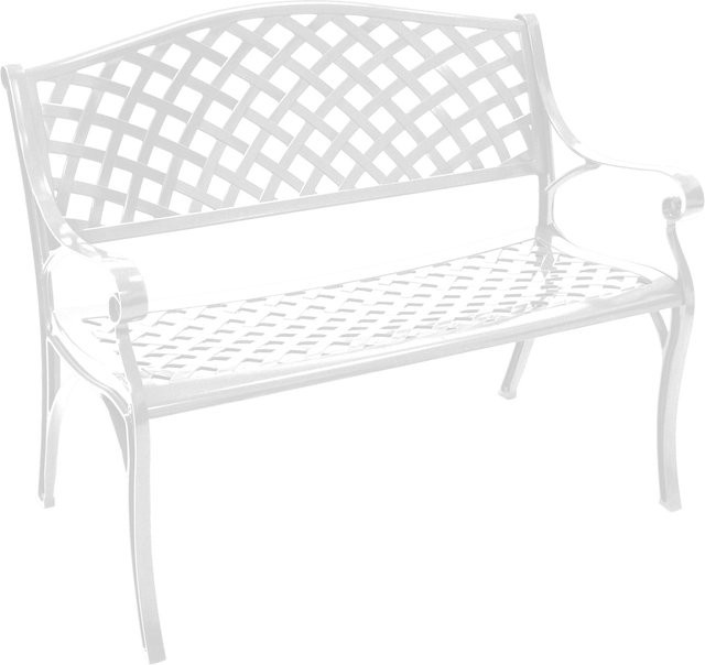 DEGAMO Gartenbank OXFORD 2-Sitzer aus Aluminiumguss in Weiss - Bild 1