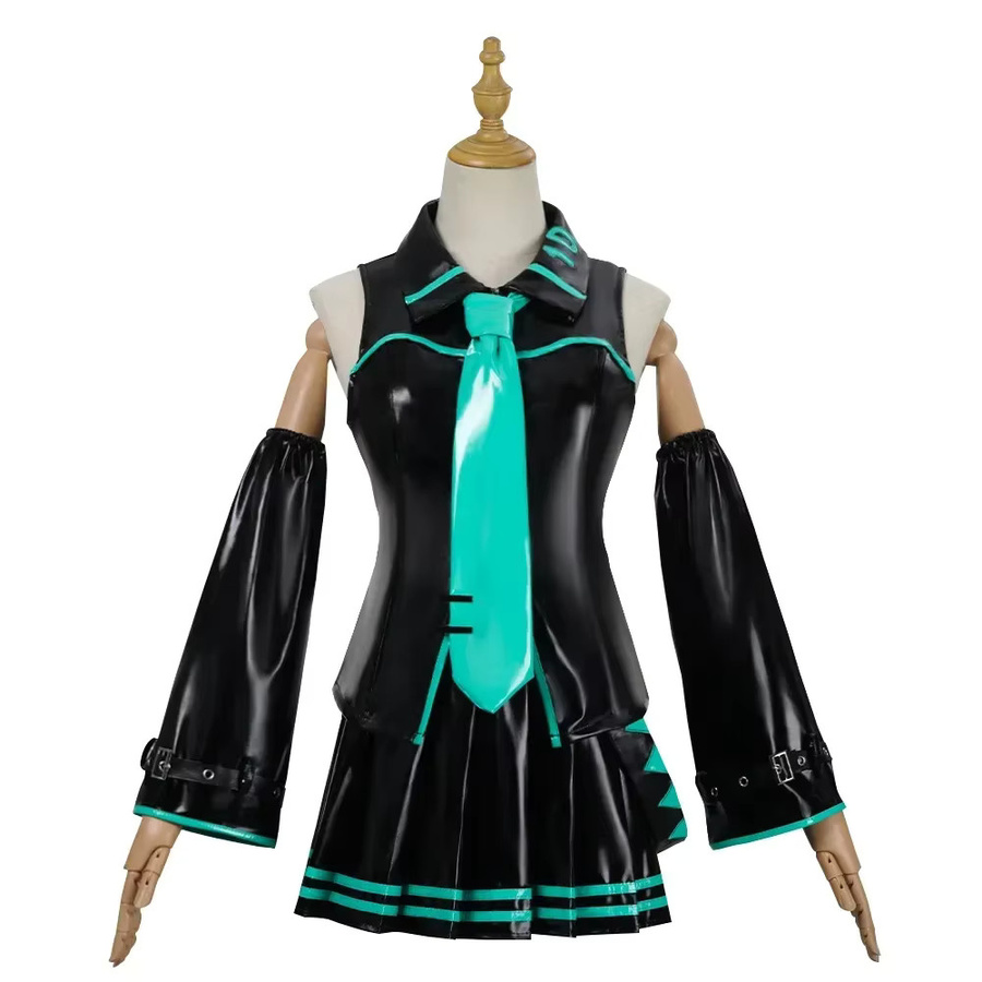 HHYRCOS Anime Cosplay Komplettset, Leder, Schwarz, Unisex - Bild 2