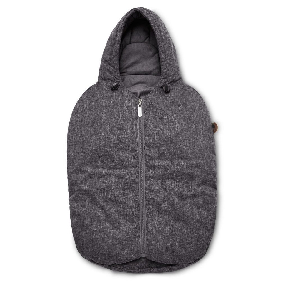 ABC Design Neugeborenen-Fußsack für Babyschale Tulip Street in Braun und Grau mit Fleece-Futter - Bild 1