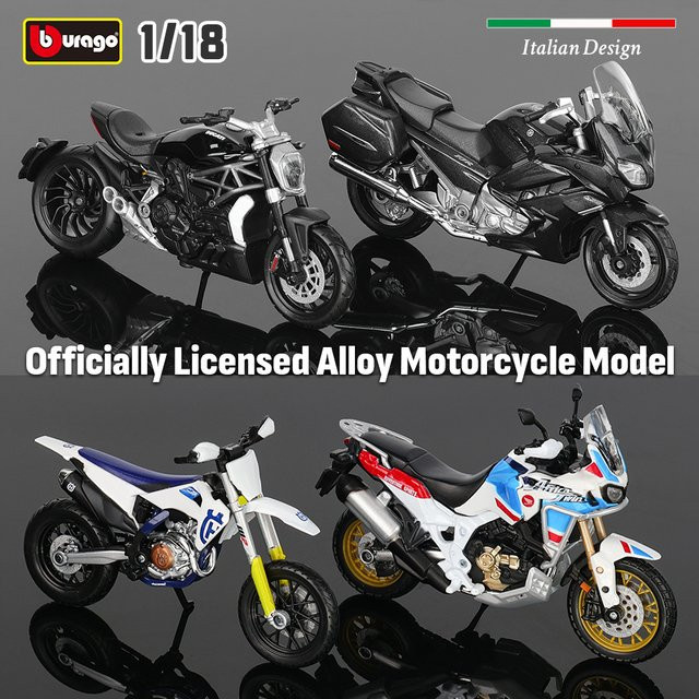 Bburago Honda Africa Twin Adventure GSX-R1000 R 2021 KTM 790 Adventure R Rally 450F X Diavel S, Motorradmodell, 1:18 - Bild 1