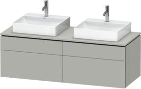 Duravit Waschtischunterschrank L-Cube in Grau, B/T/H: 142 x 55 x 48,2 cm - Bild 1