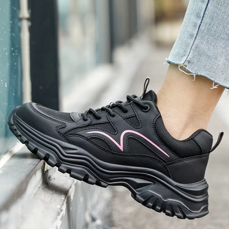 HKAZ Arbeitssicherheitsschuhe für Damen in Schwarz mit Stahlkappe und durchtrittsicherem Schutz - Bild 3