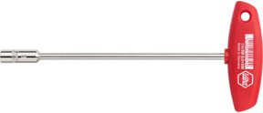 Wiha Steckschlüssel mit Quergriff Sechskant aus Chrom-Vanadium glanzvernickelt, Größe: 7 mm, Länge: 200 mm - Bild 1