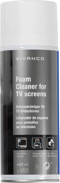 Vivanco TV Bildschirm Reinigungsschaum, Weiß, 400 ml - Bild 1